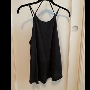 Dark grey high neck tank top